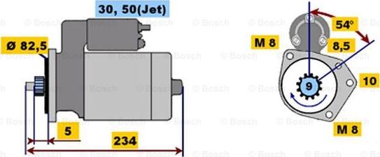 BOSCH 0 001 107 025 - Starteris adetalas.lv