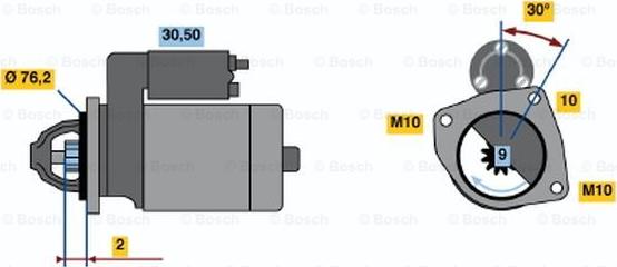 BOSCH 0 001 115 007 - Starteris adetalas.lv