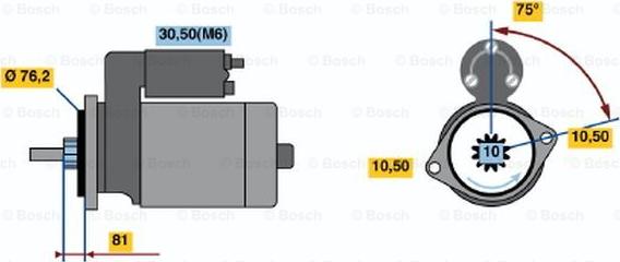 BOSCH 0 001 115 011 - Starteris adetalas.lv