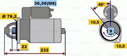 BOSCH 0 001 115 039 - Starteris adetalas.lv