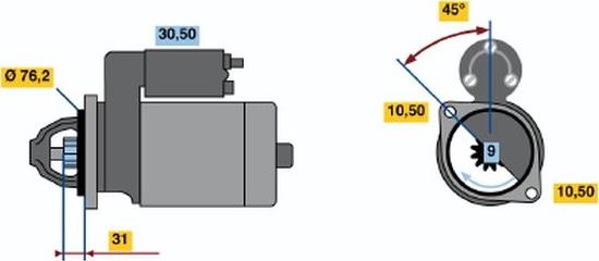 BOSCH 0001115035 - Starteris adetalas.lv