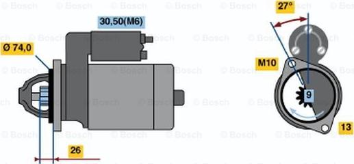 BOSCH 0 001 115 031 - Starteris adetalas.lv