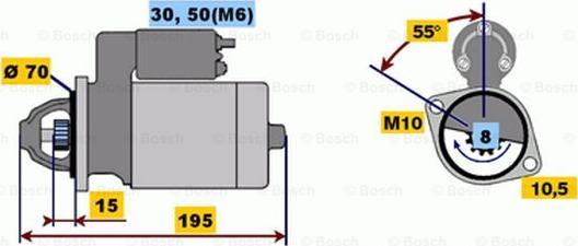 BOSCH 0 001 116 006 - Starteris adetalas.lv