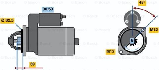 BOSCH 0 001 110 068 - Starteris adetalas.lv