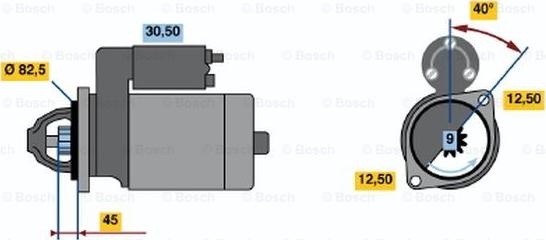 BOSCH 0 001 110 009 - Starteris adetalas.lv