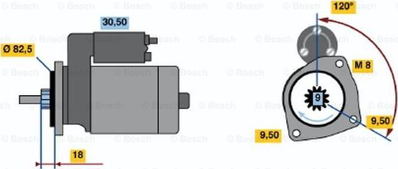 BOSCH 0 001 110 007 - Starteris adetalas.lv