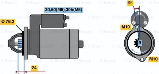 BOSCH 0 001 110 071 - Starteris adetalas.lv