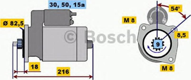 BOSCH 0 001 113 001 - Starteris adetalas.lv