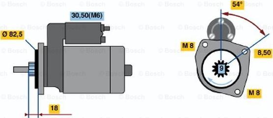 BOSCH 0 001 113 007 - Starteris adetalas.lv