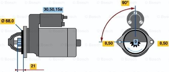 BOSCH 0 001 112 008 - Starteris adetalas.lv