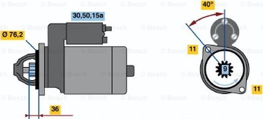 BOSCH 0 001 112 003 - Starteris adetalas.lv