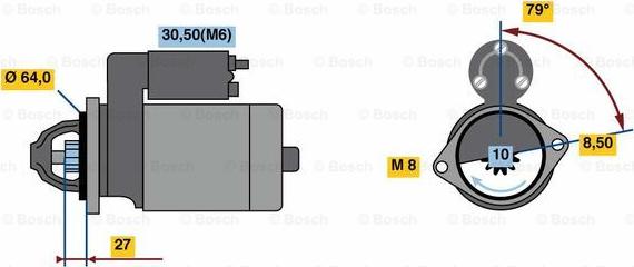 BOSCH 0 001 138 011 - Starteris adetalas.lv