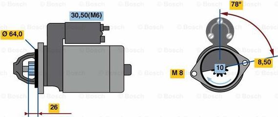 BOSCH 0 001 138 029 - Starteris adetalas.lv