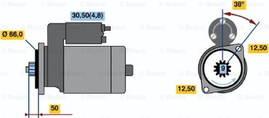 BOSCH 0 001 124 018 - Starteris adetalas.lv