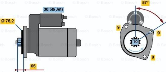 BOSCH 0 001 125 046 - Starteris adetalas.lv