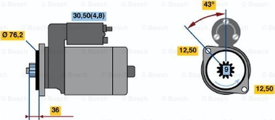 BOSCH 0 001 120 402 - Starteris adetalas.lv