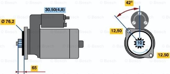 BOSCH 0 001 123 014 - Starteris adetalas.lv