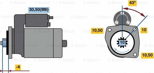 BOSCH 0 001 121 427 - Starteris adetalas.lv