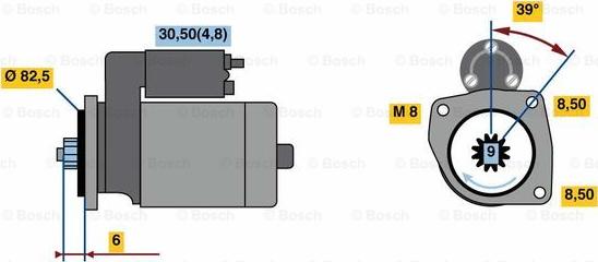 BOSCH 0 001 121 034 - Starteris adetalas.lv