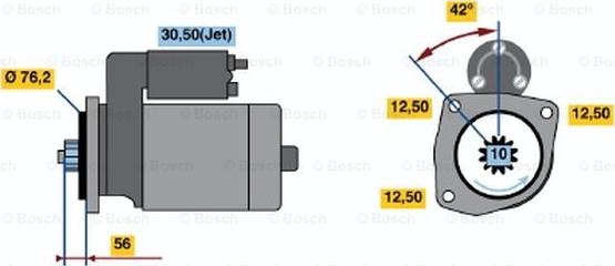 BOSCH 0 001 122 400 - Starteris adetalas.lv