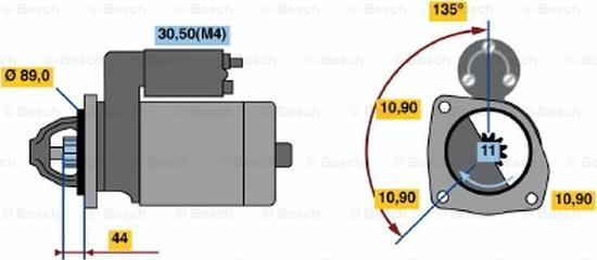 BOSCH 0 001 364 402 - Starteris adetalas.lv