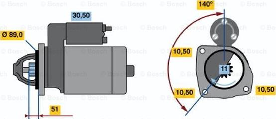 BOSCH 0 001 364 206 - Starteris adetalas.lv