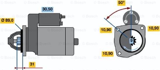 BOSCH 0 986 012 700 - Starteris adetalas.lv