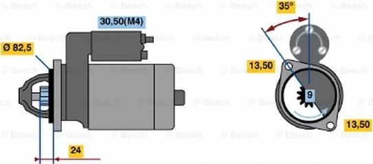 BOSCH 0 001 366 005 - Starteris adetalas.lv