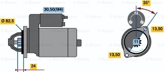 BOSCH 0 001 367 013 - Starteris adetalas.lv