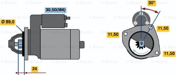 BOSCH 0 001 368 005 - Starteris adetalas.lv