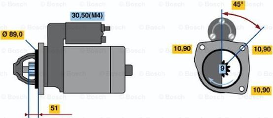 BOSCH 0 001 368 002 - Starteris adetalas.lv