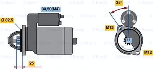 BOSCH 0 001 368 086 - Starteris adetalas.lv