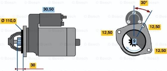 BOSCH 0 001 368 020 - Starteris adetalas.lv