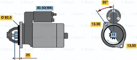 BOSCH 0 001 368 071 - Starteris adetalas.lv