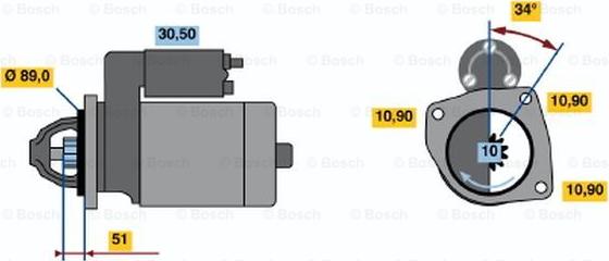 BOSCH 0 001 368 073 - Starteris adetalas.lv