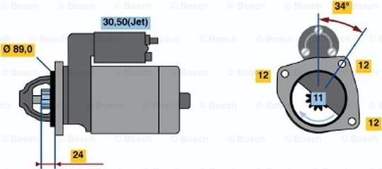 BOSCH 0 001 368 305 - Starteris adetalas.lv