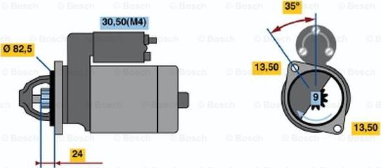 BOSCH 0 001 362 041 - Starteris adetalas.lv