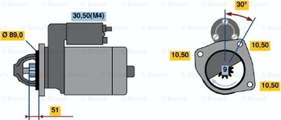 BOSCH 0 001 362 051 - Starteris adetalas.lv