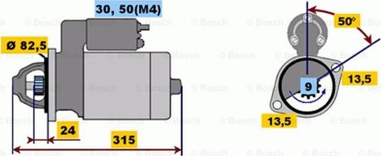 BOSCH 0 001 362 058 - Starteris adetalas.lv