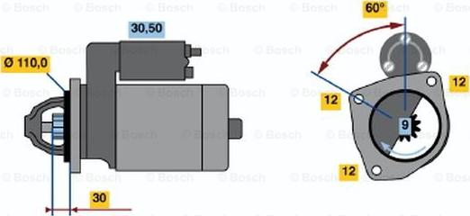 BOSCH 0 001 362 039 - Starteris adetalas.lv