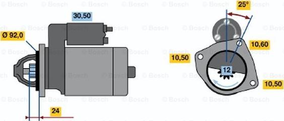 BOSCH 0 001 362 307 - Starteris adetalas.lv