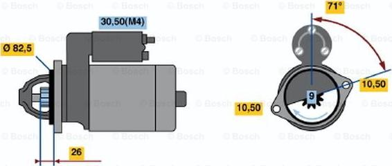 BOSCH 0 001 362 704 - Starteris adetalas.lv