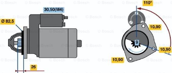 BOSCH 0 001 362 705 - Starteris adetalas.lv