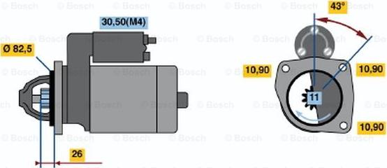 BOSCH 0 001 362 700 - Starteris adetalas.lv