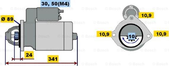 BOSCH 0 001 367 051 - Starteris adetalas.lv