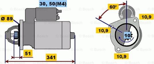 BOSCH 0 001 367 066 - Starteris adetalas.lv