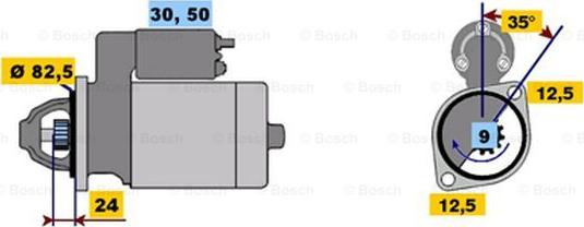 BOSCH 0 001 367 005 - Starteris adetalas.lv