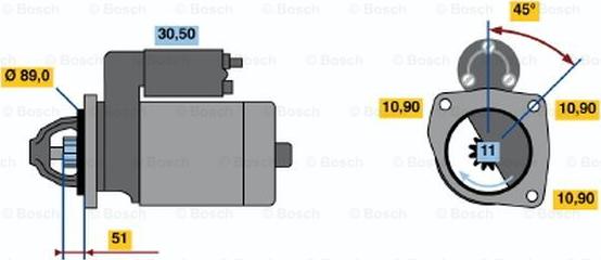 BOSCH 0 001 367 032 - Starteris adetalas.lv