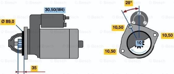 BOSCH 0 001 367 071 - Starteris adetalas.lv