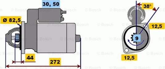 BOSCH 0 001 314 046 - Starteris adetalas.lv